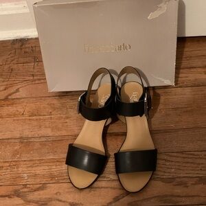 Franco Sarto Black Leather Sandals